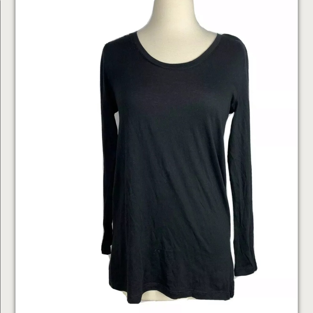 Abound Long Sleeve Black Tee T-shirt Top XXS